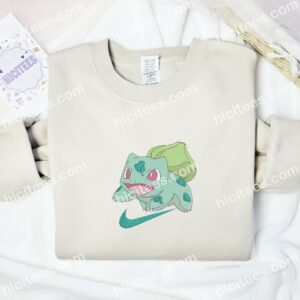 Bulbasaur Pokemon Anime Embroidered Shirt 2 Bulbasaur Pokemon Anime Embroidered Shirt 12