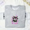 Gengar Black Pink Pokemon Anime Embroidered Shirt