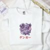 Gengar Gastly Haunter Pokemon Anime Embroidered Shirt