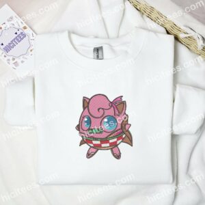 Jigglypuff Cosplay Nezuko Pokemon Anime Embroidered Shirt 1 Jigglypuff Cosplay Nezuko Pokemon Anime Embroidered Shirt 3