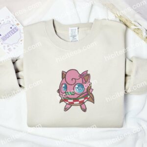 Jigglypuff Cosplay Nezuko Pokemon Anime Embroidered Shirt 2 Jigglypuff Cosplay Nezuko Pokemon Anime Embroidered Shirt