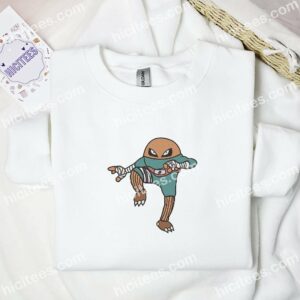 Hitmonlee Pokemon Anime Embroidered Shirt 1 Hitmonlee Pokemon Anime Embroidered Shirt 3