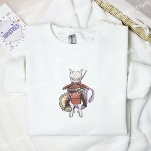 Mewtwo Cosplay Hashirama Pokemon Anime Embroidered Shirt 3