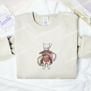Mewtwo Cosplay Hashirama Pokemon Anime Embroidered Shirt