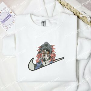 Kokushibou Demon Slayer Anime Embroidered Shirt 3