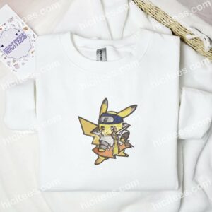 Pikachu Cosplay Minato Namikaze Pokemon Anime Embroidered Shirt 1 Pikachu Cosplay Minato Namikaze Pokemon Anime Embroidered Shirt 3