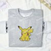 Pikachu Cute Pokemon Anime Embroidered Shirt
