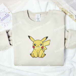 Pikachu Pokemon Anime Embroidered Shirt 2 Pikachu Pokemon Anime Embroidered Shirt 4