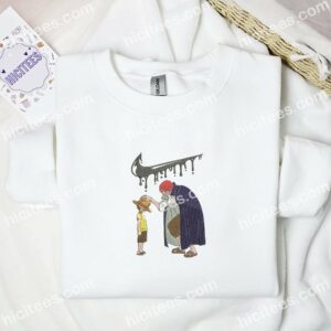 Shanks And Luffy Kid One Piece Anime Embroidered Shirt 1 Shanks And Luffy Kid One Piece Anime Embroidered Shirt 3