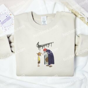 Shanks And Luffy Kid One Piece Anime Embroidered Shirt 2 Shanks And Luffy Kid One Piece Anime Embroidered Shirt
