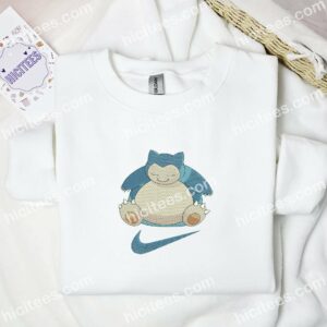 Snorlax Pokemon Anime Embroidered Shirt 1 Snorlax Pokemon Anime Embroidered Shirt 3 2