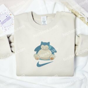 Snorlax Pokemon Anime Embroidered Shirt 2 Snorlax Pokemon Anime Embroidered Shirt 4