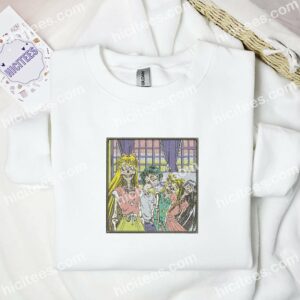 Halloween Girls Sailor Moon Anime Embroidered Shirt 1 Halloween Girls Sailor Moon Anime Embroidered Shirt 3