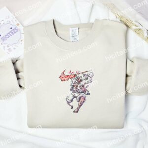 Luffy Gear 5 One Piece Anime Embroidered Shirt 2 Luffy Gear 5 One Piece Anime Embroidered Shirt 5