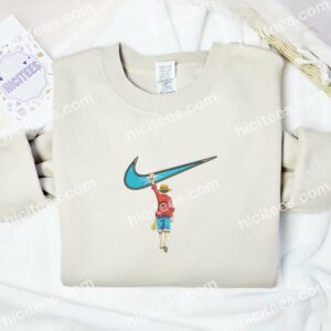 Luffy Turn Away One Piece Anime Embroidered Shirt 2 Luffy Turn Away One Piece Anime Embroidered Shirt