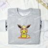Pikachu Cosplay Flareon Pokemon Anime Embroidered Shirt