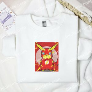 Pikachu Cosplay Flash Pokemon Anime Embroidered Shirt 3 1