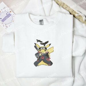 Pikachu Cosplay Itachi Pokemon Anime Embroidered Shirt 1 Pikachu Cosplay Itachi Pokemon Anime Embroidered Shirt 3