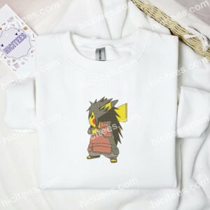 Pikachu Cosplay Madara Pokemon Anime Embroidered Shirt 1 Pikachu Cosplay Madara Pokemon Anime Embroidered Shirt 3