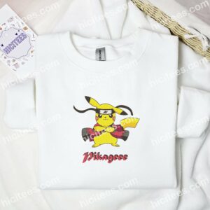 Pikachu Cosplay Naruto Pokemon Anime Embroidered Shirt 1 Pikachu Cosplay Naruto Pokemon Anime Embroidered Shirt 3