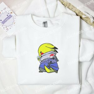 Pikachu Cosplay Sasuke Pokemon Anime Embroidered Shirt 1 Pikachu Cosplay Sasuke Pokemon Anime Embroidered Shirt 3