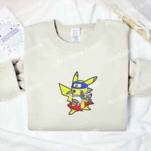 Pikachu Cosplay Minato Pokemon Anime Embroidered Shirt 2 Pikachu Cosplay Minato Pokemon Anime Embroidered Shirt