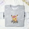 Pikachu Cute Pokemon Anime Embroidered Shirt
