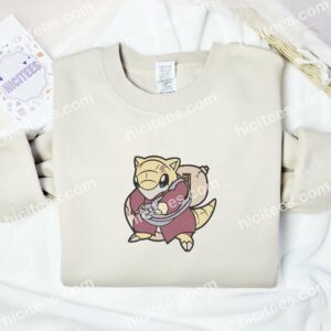 Sandshrew Cosplay Gaara Pokemon Anime Embroidered Shirt