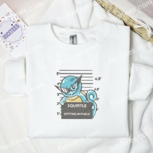 Squirtle Cool Pokemon Anime Embroidered Shirt 3 2