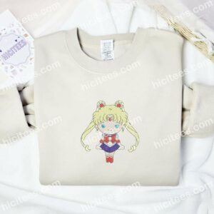 Usagi Tsukino Chibi Sailor Moon Anime Embroidered Shirt 2 Usagi Tsukino Chibi Sailor Moon Anime Embroidered Shirt