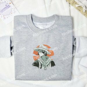 Ace Cool One Piece Anime Embroidered Shirt 1 Ace Cool One Piece Anime Embroidered Shirt 3