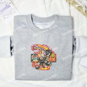 Ace Fire Fist One Piece Anime Embroidered Shirt 1 Ace Fire Fist One Piece Anime Embroidered Shirt 3