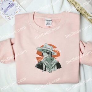 Ace Cool One Piece Anime Embroidered Shirt 2 Ace Cool One Piece Anime Embroidered Shirt