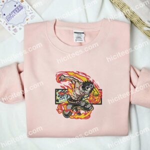 Ace Fire Fist One Piece Anime Embroidered Shirt 2 Ace Fire Fist One Piece Anime Embroidered Shirt