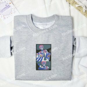 Akaza Demon Slayer Anime Embroidered Shirt 1 Akaza Demon Slayer Anime Embroidered Shirt 3