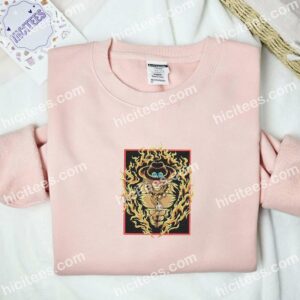 Ace Fire One Piece Anime Embroidered Shirt 2 Ace Fire One Piece Anime Embroidered Shirt