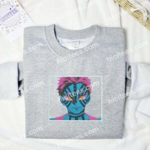 Akaza Face Demon Slayer Anime Embroidered Shirt 1 Akaza Face Demon Slayer Anime Embroidered Shirt 3