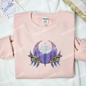 Akaza Eyes Demon Slayer Anime Embroidered Shirt 2 Akaza Eyes Demon Slayer Anime Embroidered Shirt