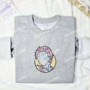 Akaza No Face Demon Slayer Anime Embroidered Shirt 1 Akaza No Face Demon Slayer Anime Embroidered Shirt 3