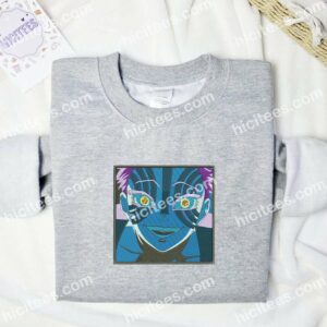Akaza Face Demon Slayer Anime Embroidered Shirt 1 Akaza Face Demon Slayer Anime Embroidered Shirt 3 1