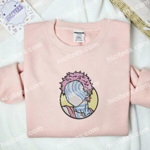 Akaza No Face Demon Slayer Anime Embroidered Shirt 2 Akaza No Face Demon Slayer Anime Embroidered Shirt