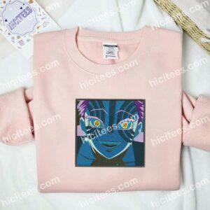 Akaza Face Demon Slayer Anime Embroidered Shirt 2 Akaza Face Demon Slayer Anime Embroidered Shirt 1