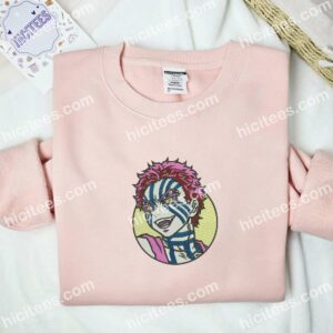 Akaza Smile Demon Slayer Anime Embroidered Shirt 1