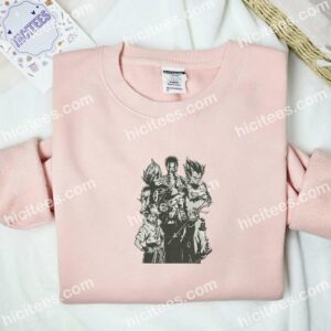 Anime Boys Embroidered Shirt 2 Anime Boys Embroidered Shirt