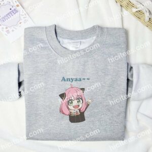 Anya Cute Spy x Family Anime Embroidered Shirt 1 Anya Cute Spy x Family Anime Embroidered Shirt 3