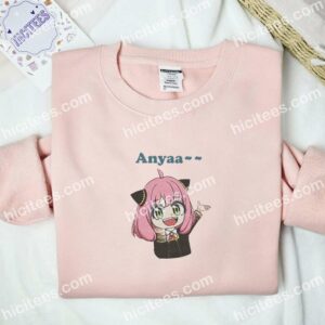 Anya Cute Spy x Family Anime Embroidered Shirt 2 Anya Cute Spy x Family Anime Embroidered Shirt