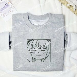 Anya Heh Face Spy x Family Anime Embroidered Shirt 1 Anya Heh Face Spy x Family Anime Embroidered Shirt 3
