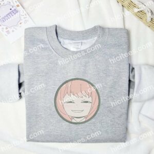 Anya Heh Face Spy x Family Anime Embroidered Shirt 1 Anya Heh Face Spy x Family Anime Embroidered Shirt 3 1