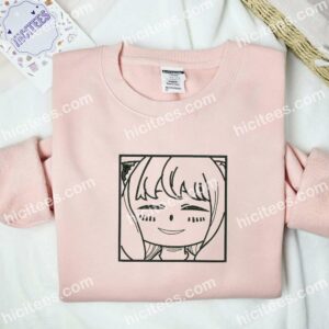 Anya Heh Face Spy x Family Anime Embroidered Shirt 2 Anya Heh Face Spy x Family Anime Embroidered Shirt