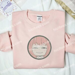 Anya Heh Face Spy x Family Anime Embroidered Shirt 2 Anya Heh Face Spy x Family Anime Embroidered Shirt 1